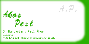 akos pesl business card